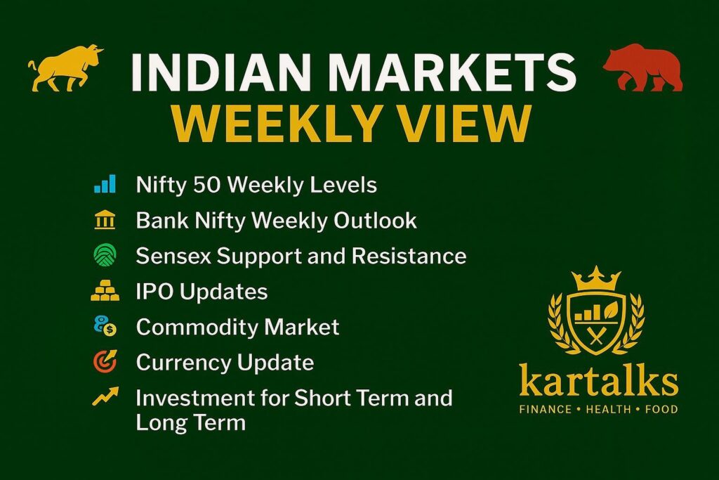 Rank Math SEO preview for Indian Markets Weekly Outlook post on Kartalks
