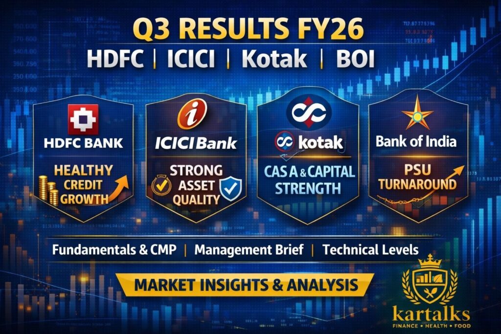 Banking Sector Q3 Results FY26 – HDFC Bank, ICICI Bank, Kotak Bank, Bank of India