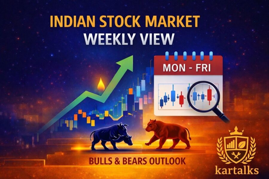 Indian stock market weekly view image for Kartalks