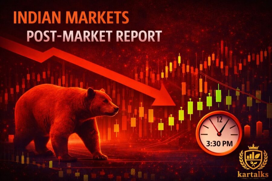 Indian markets post market report image for Kartalks