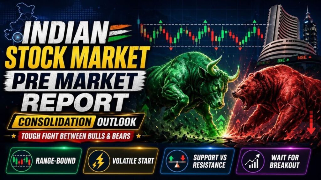 Indian Markets Pre Market Report Today Apr 27 2026 with GIFT Nifty, Nifty 50, Bank Nifty, Sensex, crude oil and FII DII data