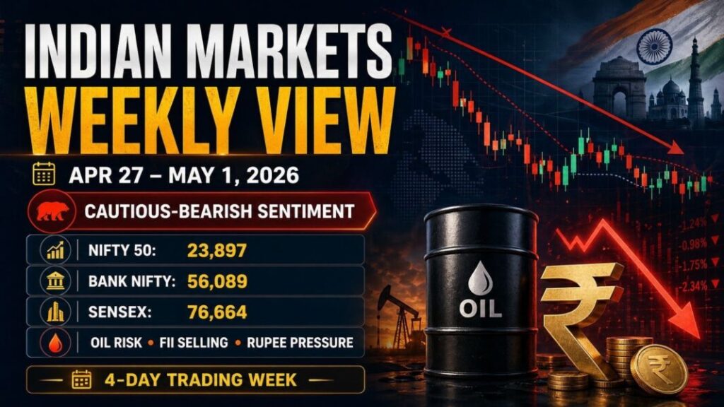 Indian Markets Weekly View for Apr 27 to May 1 2026 with key levels, cautious bearish sentiment and weekly stock market outlook