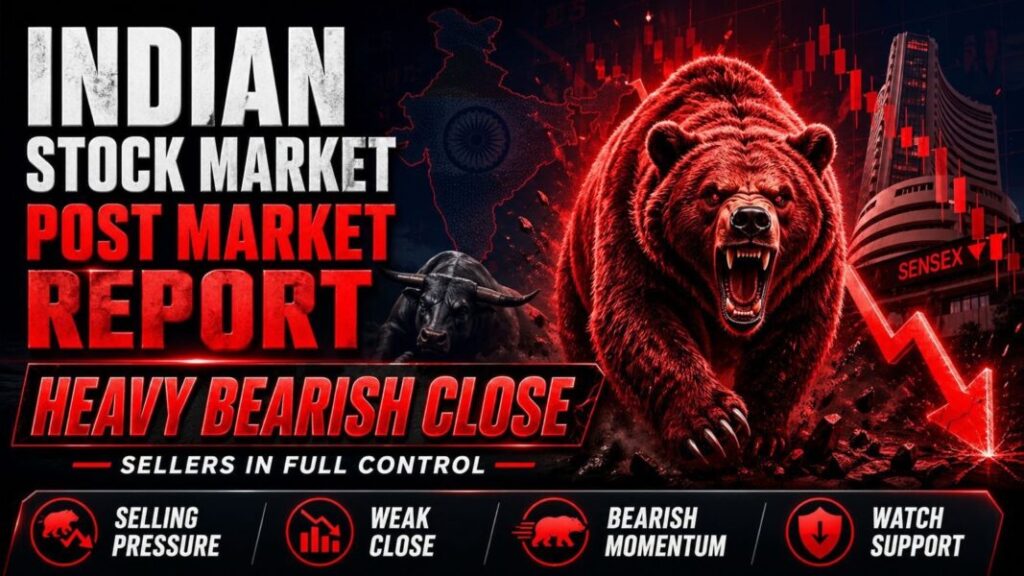 Indian Markets Post Market Report Today May 8 2026 with Nifty below 24200 Sensex down 516 points and Bank Nifty weak
