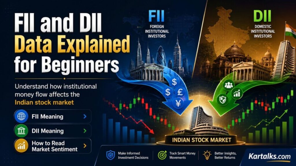 FII and DII Data explained for beginners in Indian stock market