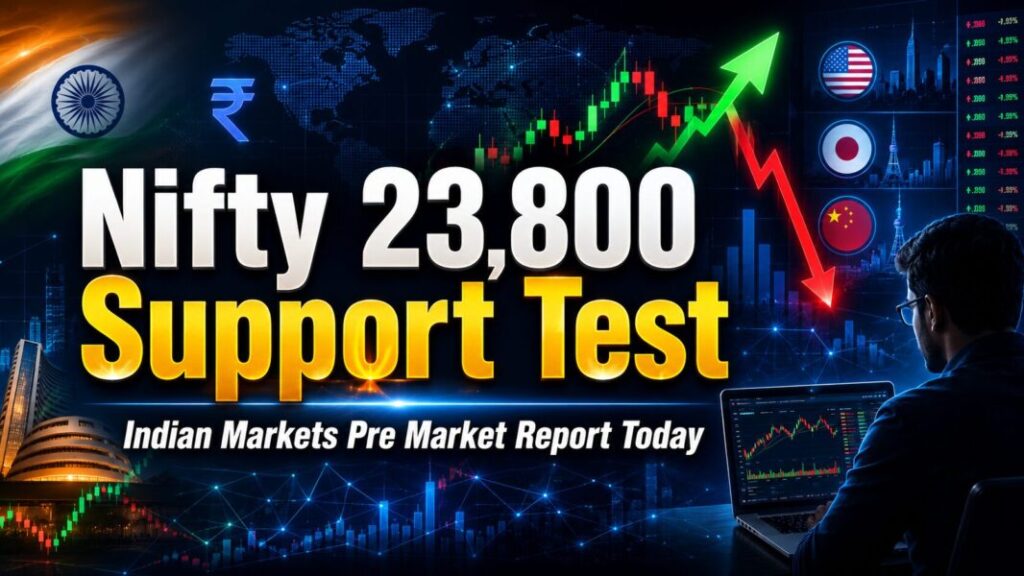 Indian Markets Pre Market Report Today June 30 2026 with Nifty 23800 support test GIFT Nifty Bank Nifty Sensex crude oil rupee IPO and SEBI updates