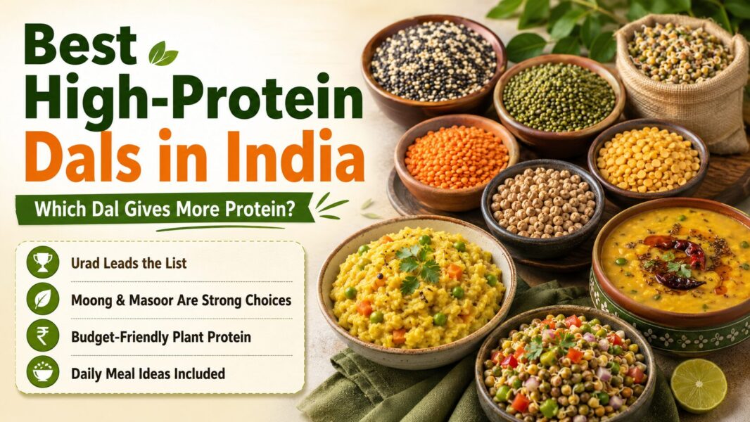 Best high-protein dals in India including urad, moong, masoor, toor and chana dal