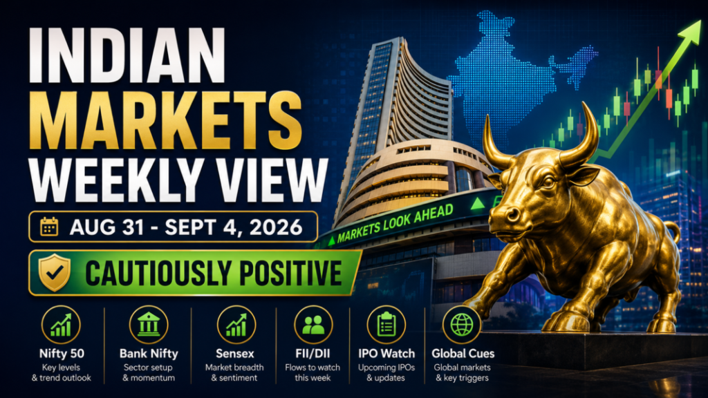 Indian Markets Weekly View for Aug 31–Sept 4, 2026 with Nifty 50, Bank Nifty and Sensex outlook