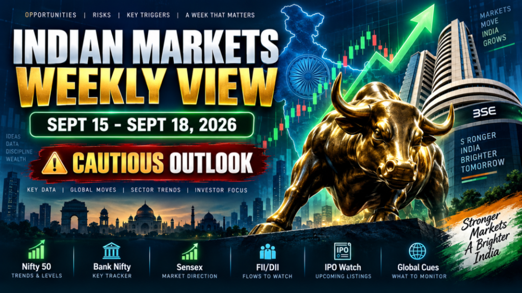 Indian Markets Weekly View for Sept 15–18, 2026 with Nifty 50, Bank Nifty and Sensex outlook