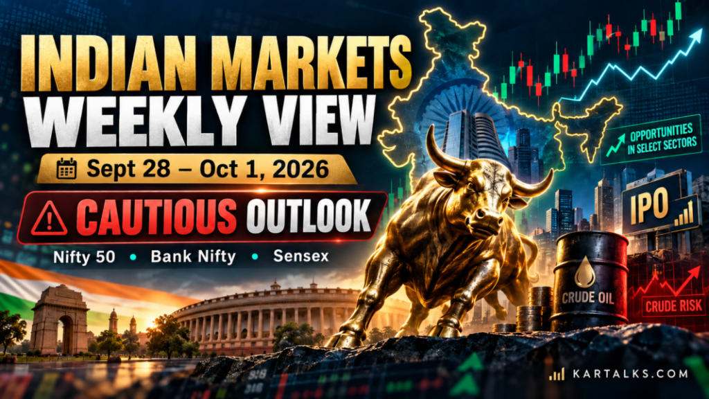 Indian Markets Weekly View for Sept 28–Oct 1, 2026 with Nifty 50, Bank Nifty and Sensex outlook