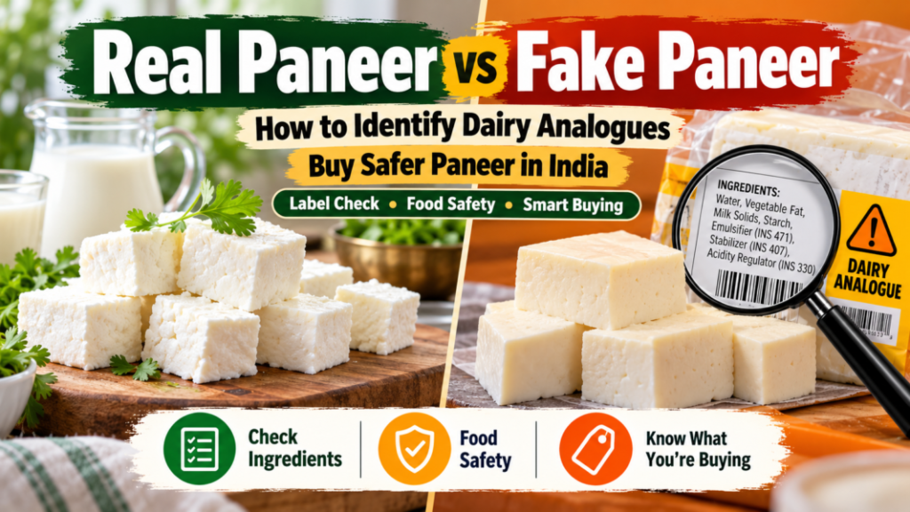 Real Paneer vs Fake Paneer guide for identifying dairy analogues in India