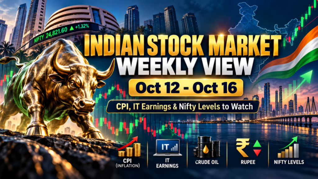 Indian Markets Weekly View Oct 12–16 2026 with Nifty levels, CPI and IT earnings